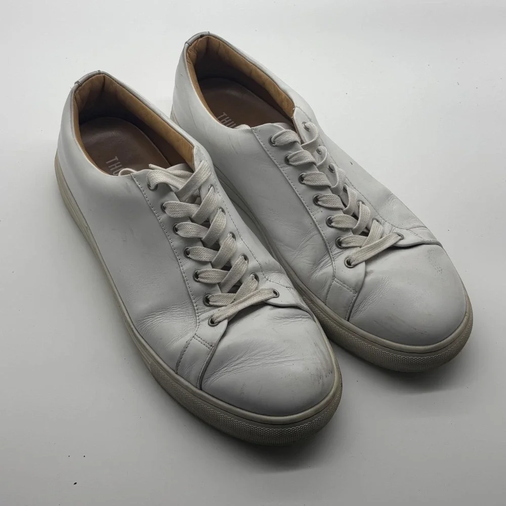 Thursday Boot Co Premier Low Top Matte White Leather Sneakers Mens 13W Everyday